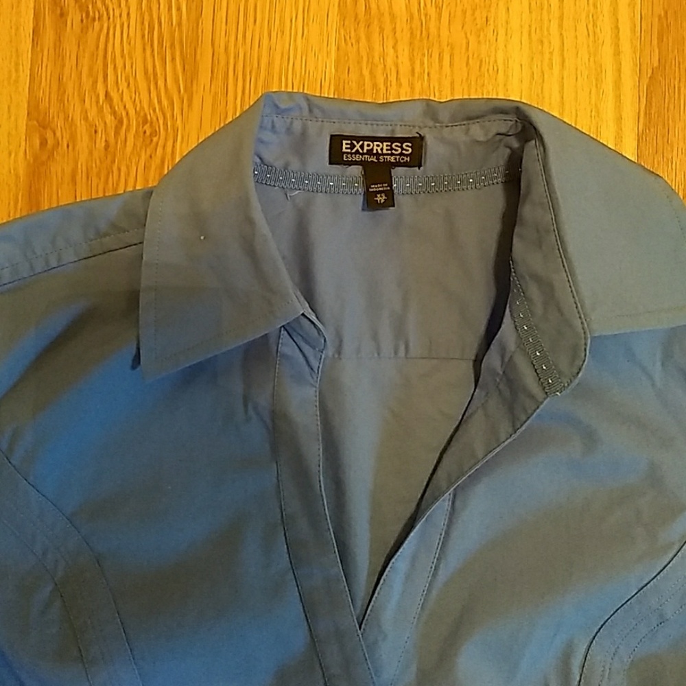 Express Essential Stretch Button Down - image 2